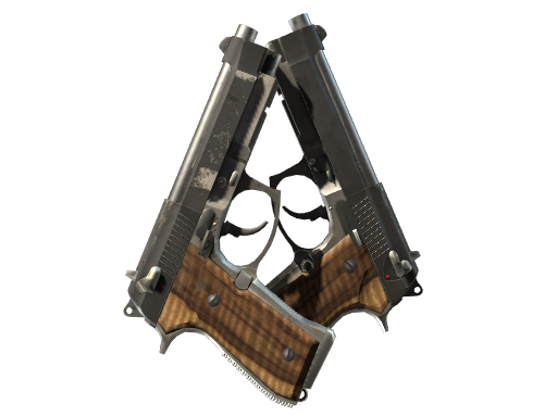 Dual Berettas | Black Limba | StatTrak™ Well-Worn