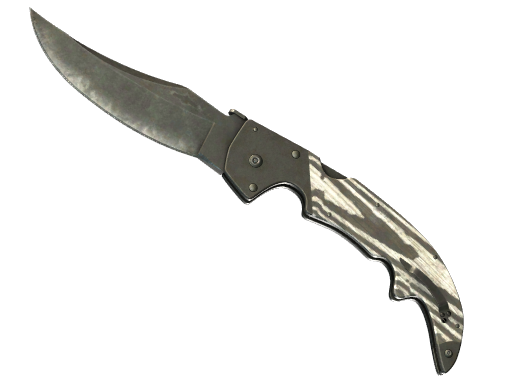Falchion Knife | Black Laminate | Battle-Scarred
