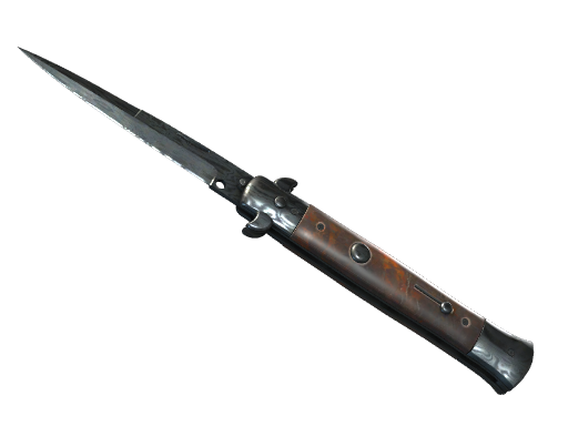 Stiletto Knife | Damascus Steel | Battle-Scarred