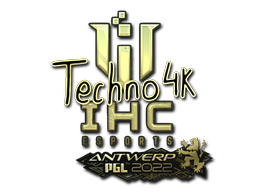 Sticker | Techno4K | Antwerp 2022 | Gold