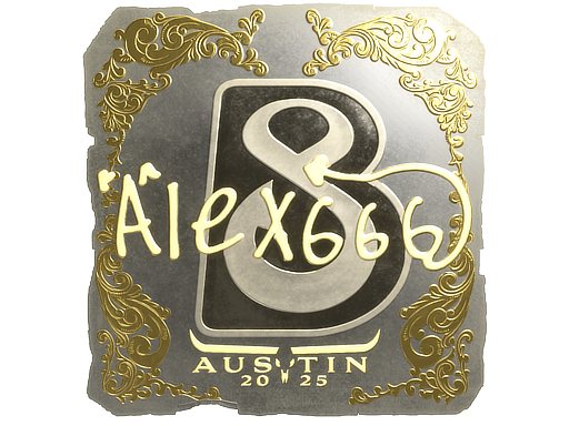 Sticker | alex666 | Austin 2025 | Gold