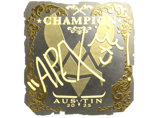 Sticker | apEX | Austin 2025 | Gold, Champion