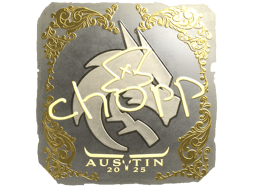 Sticker | chopper | Austin 2025 | Gold