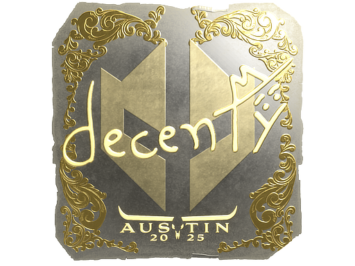 Sticker | decenty | Austin 2025 | Gold