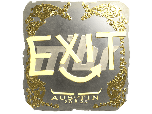 Sticker | exit | Austin 2025 | Gold