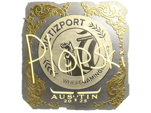Sticker | Plopski | Austin 2025 | Gold