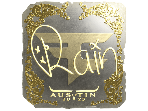 Sticker | rain | Austin 2025 | Gold