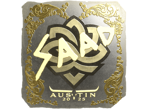 Sticker | saadzin | Austin 2025 | Gold