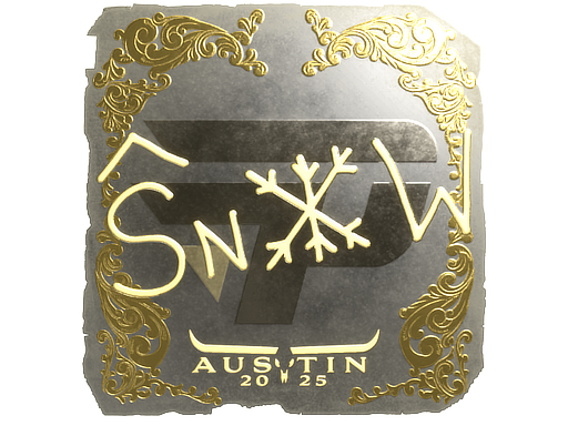 Sticker | snow | Austin 2025 | Gold