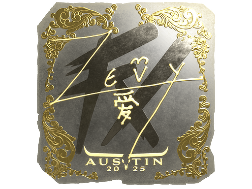 Sticker | zevy | Austin 2025 | Gold