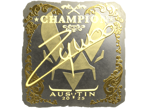 Sticker | ZywOo | Austin 2025 | Gold, Champion