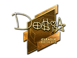 Sticker | Dosia | Boston 2018 | Gold