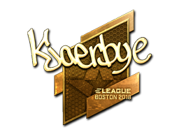 Sticker | Kjaerbye | Boston 2018 | Gold