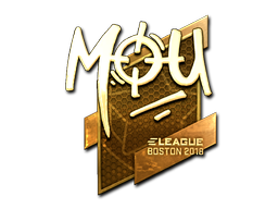 Sticker | mou | Boston 2018 | Gold