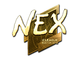 Sticker | nex | Boston 2018 | Gold