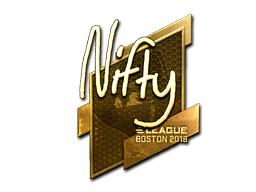 Sticker | Nifty | Boston 2018 | Gold