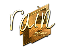Sticker | rain | Boston 2018 | Gold