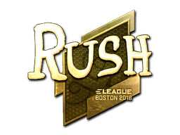Sticker | RUSH | Boston 2018 | Gold
