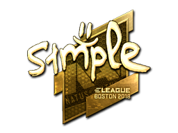 Sticker | s1mple | Boston 2018 | Gold