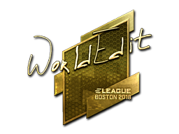 Sticker | WorldEdit | Boston 2018 | Gold