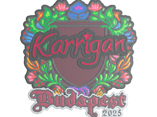 Sticker | karrigan | Budapest 2025 | Embroidered