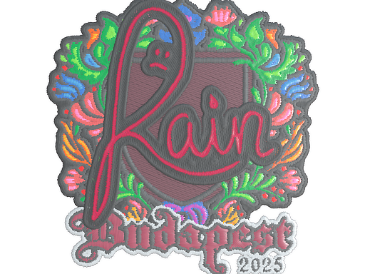 Sticker | rain | Budapest 2025 | Embroidered