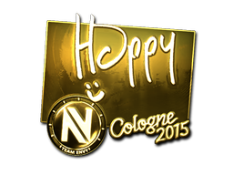 Sticker | Happy | Cologne 2015 | Gold
