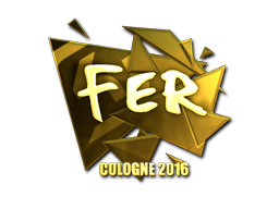 Sticker | fer | Cologne 2016 | Gold