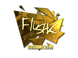 Sticker | flusha | Cologne 2016 | Gold