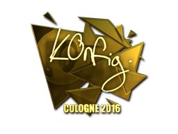Sticker | k0nfig | Cologne 2016 | Gold