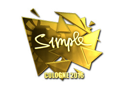 Sticker | s1mple | Cologne 2016 | Gold