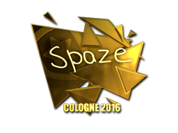 Sticker | spaze | Cologne 2016 | Gold