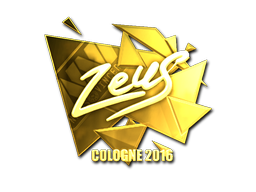 Sticker | Zeus | Cologne 2016 | Gold