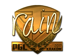Sticker | rain | Krakow 2017 | Gold