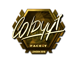 Sticker | COLDYY1 | London 2018 | Gold
