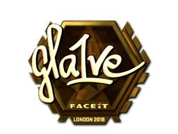 Sticker | gla1ve | London 2018 | Gold