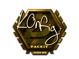 Sticker | k0nfig | London 2018 | Gold