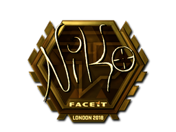 Sticker | NiKo | London 2018 | Gold