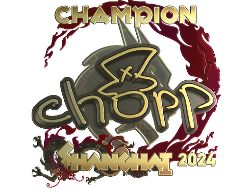 Sticker | chopper | Shanghai 2024 | Gold, Champion