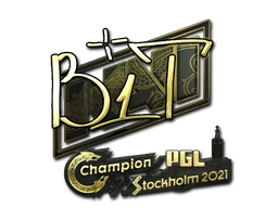 Sticker | b1t | Stockholm 2021 | Gold