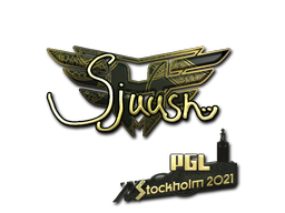 Sticker | sjuush | Stockholm 2021 | Gold